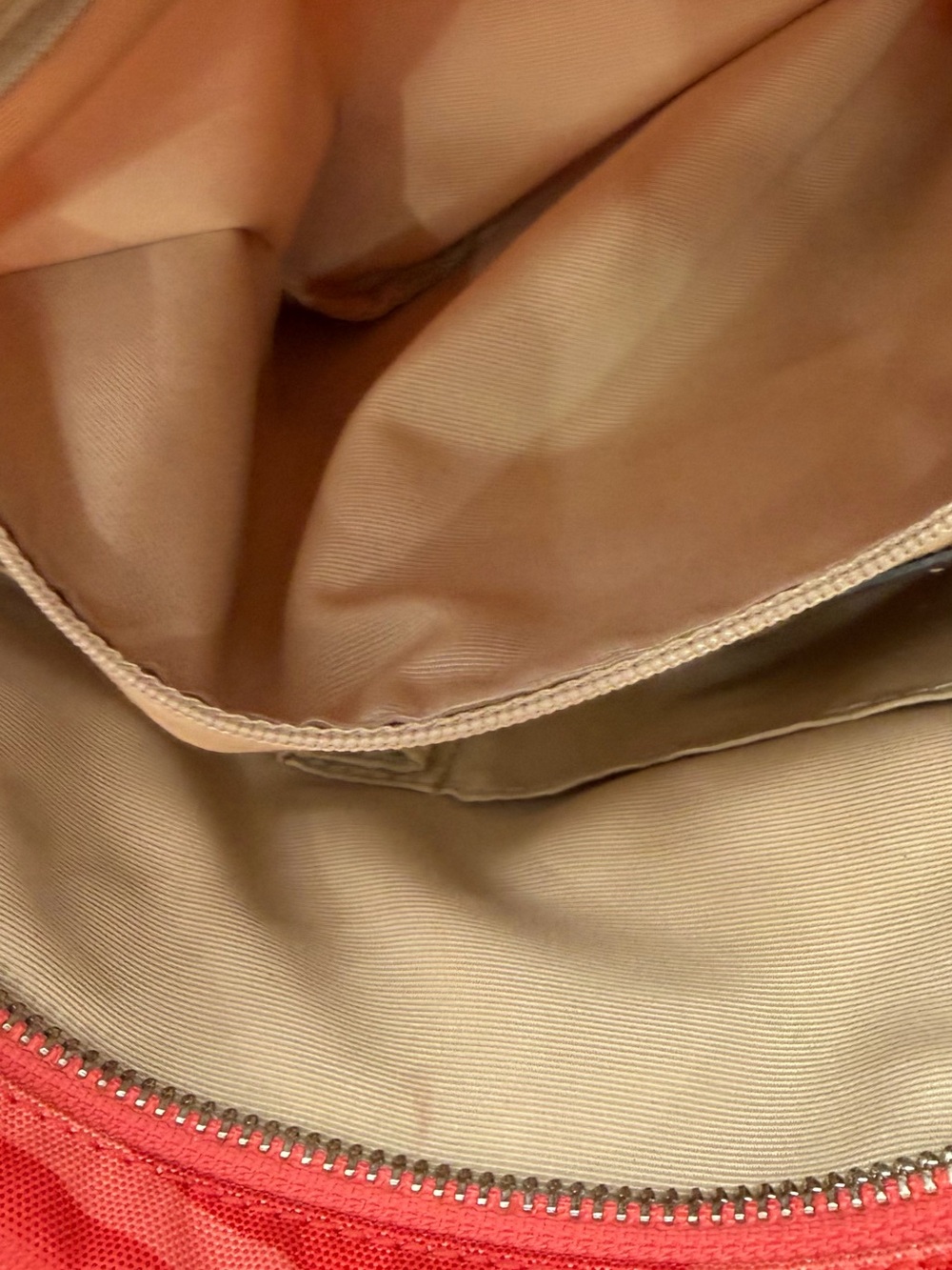 Coach Red Zebra-Print Tote with Tan Leather Trim and Logo Charm this is used! - Picture 12 of 13